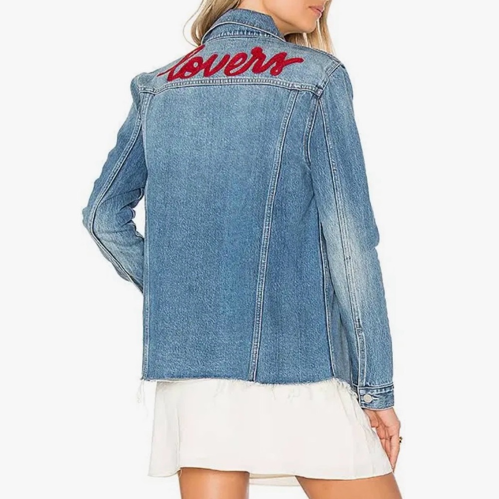 Lovers + Friends Light Blue Jean Jacket